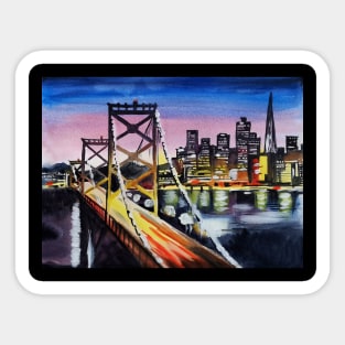 Cities by night Sticker